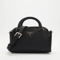 Guess - Avis Small Satchel Bag - Handbags (Black) Avis Small Satchel Bag