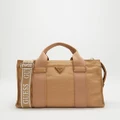 Guess - Canvas II Small Tote - Handbags (Beige) Canvas II Small Tote