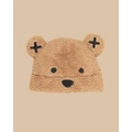 Huxbaby - Teddy Bear Fur Beanie Kids - Headwear (Bear) Teddy Bear Fur Beanie - Kids