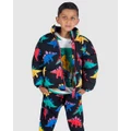 Rock Your Kid - Dino Time Puffer Jacket Kids - Coats & Jackets (Black) Dino Time Puffer Jacket - Kids