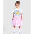 Rock Your Kid - Pink Polka Dot Tulle Skirt Kids - Skirts (Pink) Pink Polka Dot Tulle Skirt - Kids