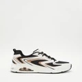 Skechers - Tres Air Uno Shimm Airy Sneakers Women's - Lifestyle Sneakers (White, Black & Gold) Tres-Air Uno - Shimm-Airy Sneakers - Women's