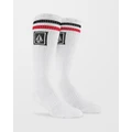 Volcom - Ramp Stone Skate Socks - Socks & Tights (White) Ramp Stone Skate Socks
