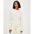 Assembly Label - Cotton Cashmere Lounge Sweater - Sweats (Cream) Cotton Cashmere Lounge Sweater