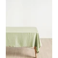Linen House - Nimes Pure Linen Tablecloth - Home (Wasabi) Nimes Pure Linen Tablecloth