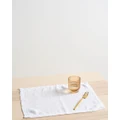 Linen House - Nimes Pure Linen Placemat - Home (White) Nimes Pure Linen Placemat