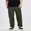 Volcom - Billow Loose Fit Tapered Elastic Waist Cargo Pants - Pants (Squadron Green) Billow Loose Fit Tapered Elastic Waist Cargo Pants
