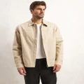AERE - Cotton Trucker Jacket - Coats & Jackets (Beige) Cotton Trucker Jacket