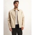 AERE - Organic Cotton Trucker Jacket - Coats & Jackets (Beige) Organic Cotton Trucker Jacket