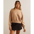 AERE - Clean Knit Wool Blend Jumper - Jumpers & Cardigans (Camel) Clean Knit Wool Blend Jumper
