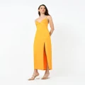 Forcast - Muse Backless Maxi Dress - Dresses (Golden Yellow) Muse Backless Maxi Dress