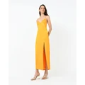 Forcast - Muse Backless Maxi Dress - Dresses (Golden Yellow) Muse Backless Maxi Dress