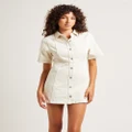 Insight - Rio Denim Mini Dress - Dresses (WHITE) Rio Denim Mini Dress