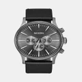 Nixon - Sentry Chrono Leather Watch - Watches (All Gunmetal & Black) Sentry Chrono Leather Watch