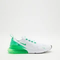 Nike - Air Max 270 Women's - Lifestyle Sneakers (White, Green Shock, White & Black) Air Max 270 - Women's