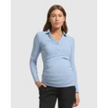 Soon Maternity - Iris Buttoned Feeding Top - Shirts & Polos (SKY) Iris Buttoned Feeding Top