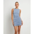 Alice In The Eve - Lena Ruched Slinky Mini Dress - Dresses (POWDER BLUE) Lena Ruched Slinky Mini Dress