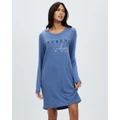 Gingerlilly - Fabia Weekend Vibes Nightdress - Sleepwear (Blue) Fabia Weekend Vibes Nightdress