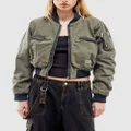 BDG By Urban Outfitters - Canvas Pocket Bomber Jacket - Coats & Jackets (Khaki) Canvas Pocket Bomber Jacket