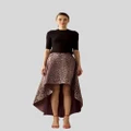 Cynthia Rowley - LEOPARD SATIN HIGH LOW SKIRT - Skirts (LEOPD) LEOPARD SATIN HIGH LOW SKIRT