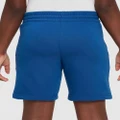 Nike - Club Fleece French Terry Shorts Teens - Shorts (Court Blue & Light Armory Blue) Club Fleece French Terry Shorts - Teens