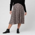Ripe Maternity - Florence Pleat Skirt - Skirts (Black / Dusty Pink ) Florence Pleat Skirt