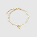 Karen Walker - Petite Bow with Pearls Bracelet - Jewellery (Sterling Silver) Petite Bow with Pearls Bracelet
