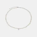 Karen Walker - Petite Bow with Pearls Necklace - Jewellery (Sterling Silver) Petite Bow with Pearls Necklace
