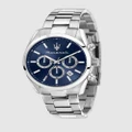 Maserati - Attrazione 43mm Stainless Steel Chronograph Watch - Watches (Silver) Attrazione 43mm Stainless Steel Chronograph Watch