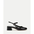 Alias Mae - Lucie - Mid-low heels (Black Crinkle Patent) Lucie