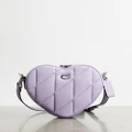 Coach - Quilted Leather Heart Cross Body Bag - Bags (Soft Purple) Quilted Leather Heart Cross-Body Bag