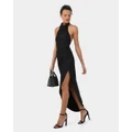 Forcast - Sydney Backless Draped Dress - Bodycon Dresses (Black) Sydney Backless Draped Dress