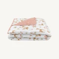 Living Textiles - Quilted Cot Comforter Sophia's Garden - Nursery (Pink) Quilted Cot Comforter - Sophia's Garden