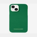 Maison De Sabre - Leather Phone Case (iPhone 15) - Tech Accessories (Green) Leather Phone Case (iPhone 15)