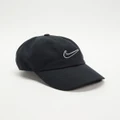 Nike - Unstructured Swoosh Cap - Headwear (Black & Black) Unstructured Swoosh Cap
