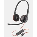 Poly - Personal Computer Blackwire C3220 USB A Stereo On Ear Headphone - Tech Accessories (Black) Personal Computer Blackwire C3220 USB-A Stereo On-Ear Headphone