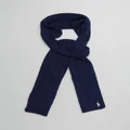 Polo Ralph Lauren - Cotton Cable Scarf - Scarves & Gloves (Hunter Navy) Cotton Cable Scarf