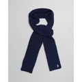 Polo Ralph Lauren - Cotton Cable Scarf - Scarves & Gloves (Hunter Navy) Cotton Cable Scarf