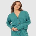Primness - Lina Cropped Cardigan - Jumpers & Cardigans (Green) Lina Cropped Cardigan