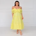 Talulah - Cosmos Midi Dress - Printed Dresses (yellow) Cosmos Midi Dress