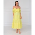 Talulah - Cosmos Midi Dress - Printed Dresses (yellow) Cosmos Midi Dress