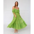 Talulah - Cosmos Midi Dress - Printed Dresses (green) Cosmos Midi Dress