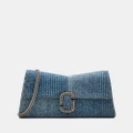 Marc Jacobs - The Crystal Denim St. Marc Chain Wallet - Wallets (Light Blue Crystal) The Crystal Denim St. Marc Chain Wallet