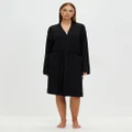 Calvin Klein - Ultra Light Lounge Robe - Sleepwear (Black) Ultra Light Lounge Robe