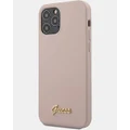 Guess - iPhone 12 12 Pro Silicone Phone Case - Tech Accessories (Pink) iPhone 12-12 Pro Silicone Phone Case