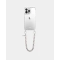 LOUVE COLLECTION - Clear Phone Case + Kate Silver Plated Wristlet - Novelty Gifts (Clear/Gold) Clear Phone Case + Kate Silver-Plated Wristlet