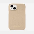 Maison De Sabre - Leather Phone Case (iPhone 14 Plus) - Tech Accessories (Nude) Leather Phone Case (iPhone 14 Plus)