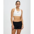 Nike - Swoosh High Support Non Padded Adjustable Sports Bra - Sports Bras (White & Black) Swoosh High Support Non-Padded Adjustable Sports Bra