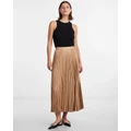 Y.A.S - Celine Plisse Skirt - Pleated skirts (Brown) Celine Plisse Skirt