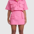 BY JOHNNY. - Pink Salt Pocket Mini Skirt - Skirts (Pink Salt) Pink Salt Pocket Mini Skirt